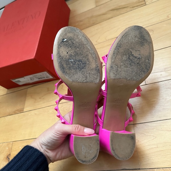 Valentino Garavani Rockstud Heeled Sandals Pink - Picture 7 of 7